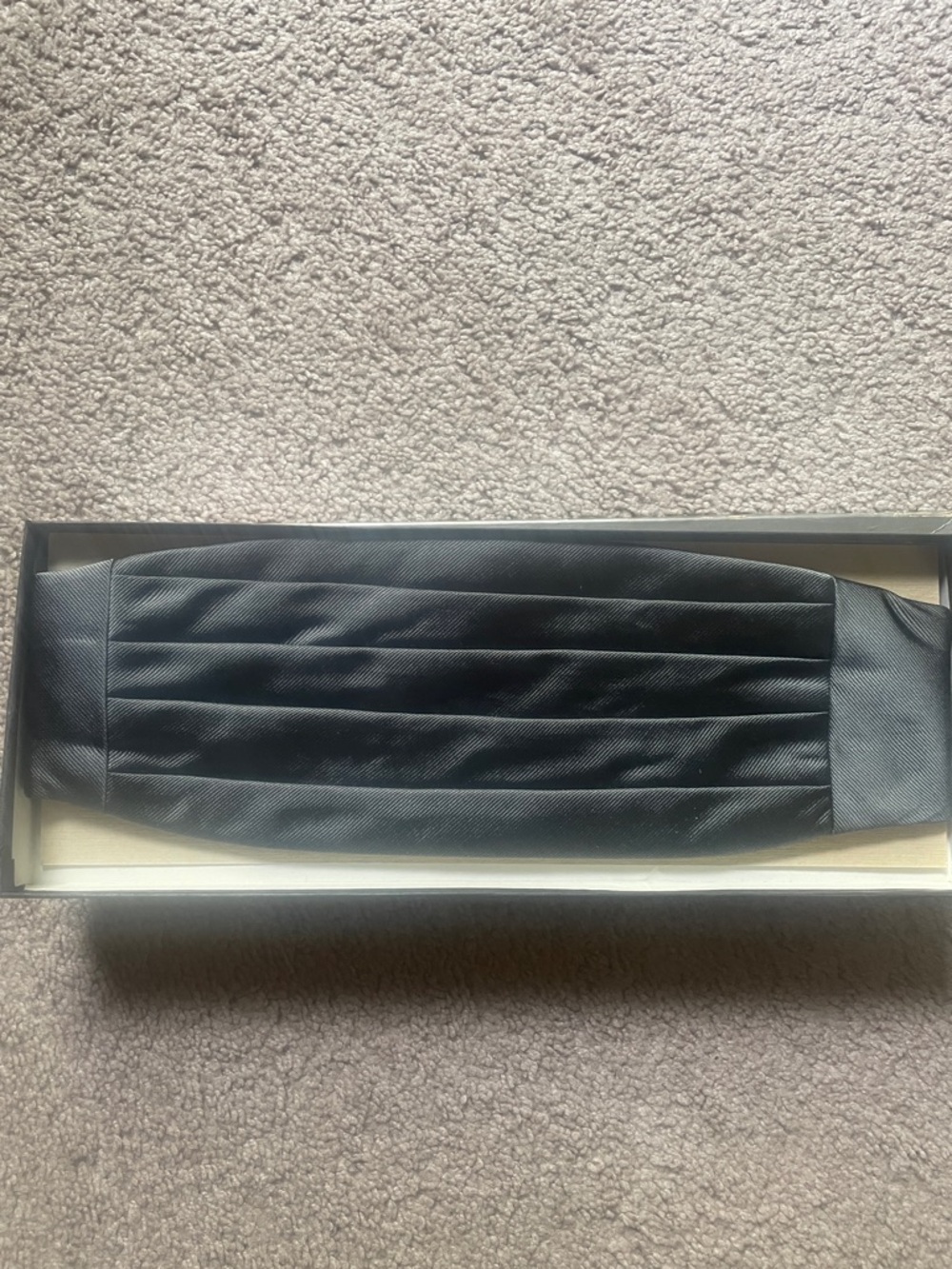 Varsity Black Pleated Cummerbund Belt